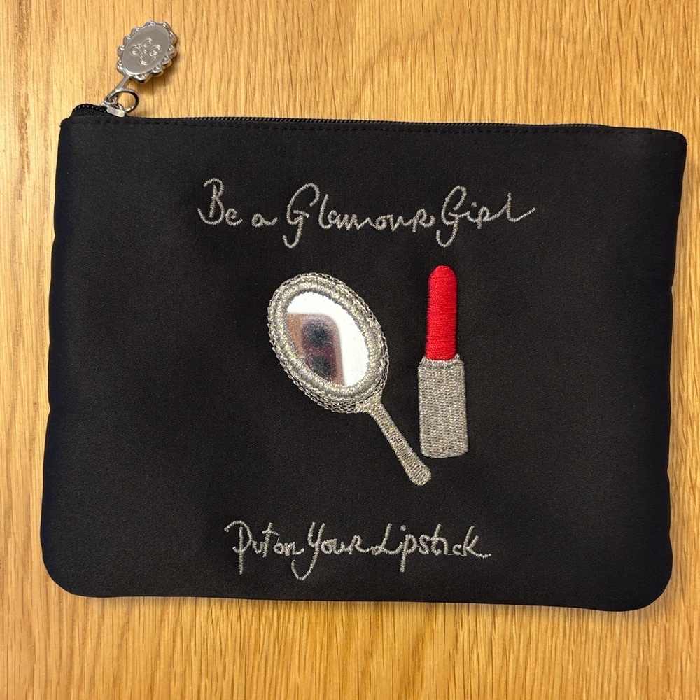 Vintage Lulu Guinness Black Pouch - Be a Glamour Girl!